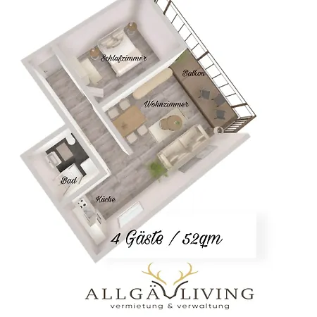 Alpsee Panorama Mit Sonnigen Balkon & Parkplatz Daire